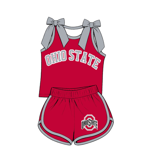 (Custom Design Preorder MOQ 5) Sport Teams  Ohio State  Tank Top with Shorts Outfit