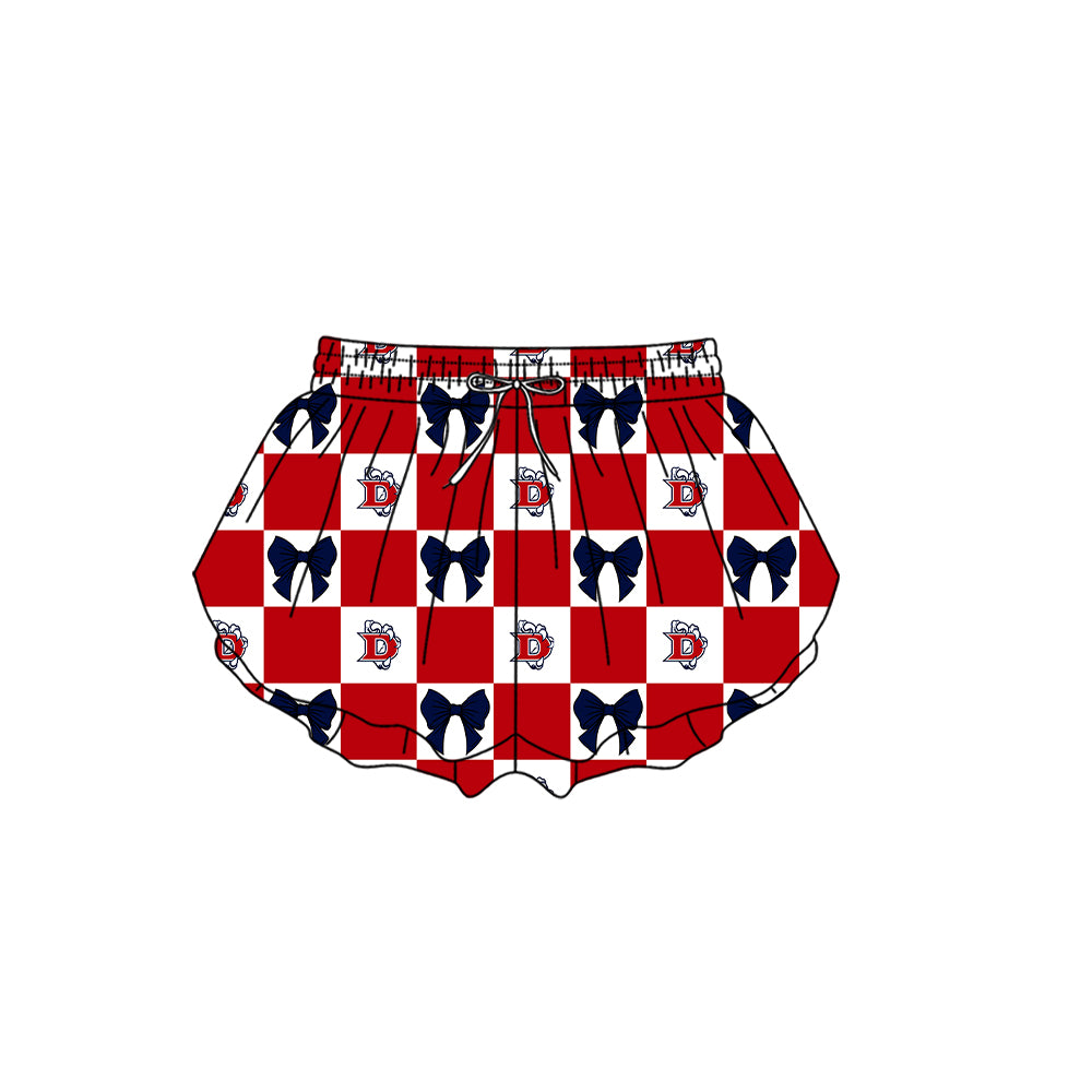 (Custom Design Preorder MOQ 5 Each Item) Teams Eagles Red Plaid Print Kids Clothes Sibling & Family Matching Styles