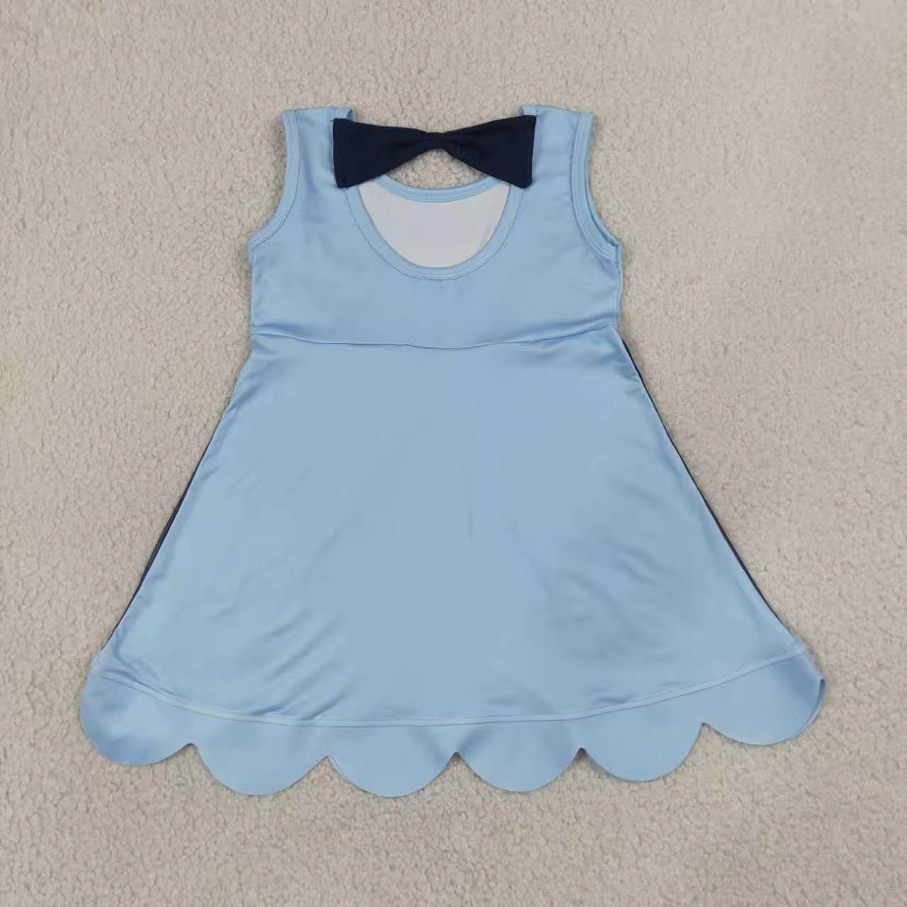 Sibling Toddler Girls Princess Character Sleeveless Dress Scalloped Hem