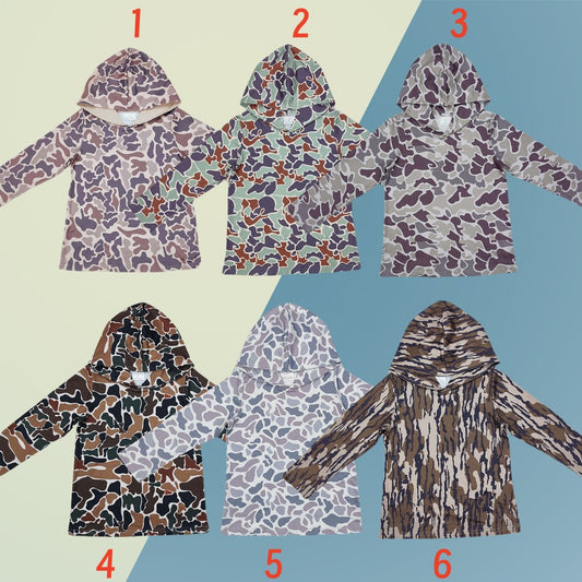 Sibling Baby Boys Camo Long Sleeve Hoodie Top