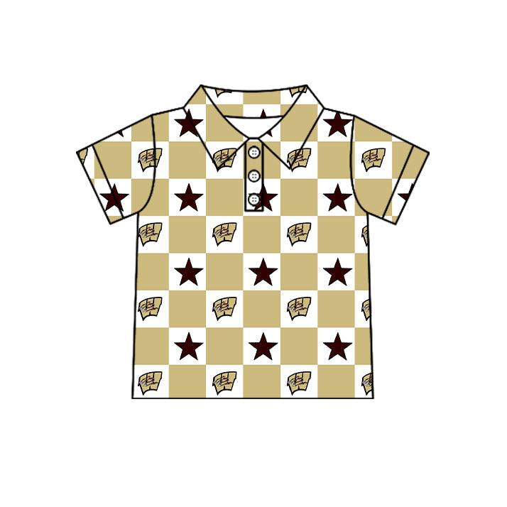 (Custom Design Preorder MOQ 5 Each Item) Teams Bearcats Khaki Plaid Print Kids Clothes Sibling & Family Matching Styles