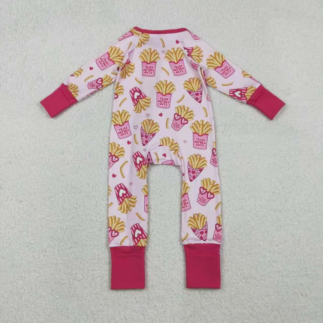 Sibling Baby Girls Valentine Fires Before Guys Pajama Set Romper