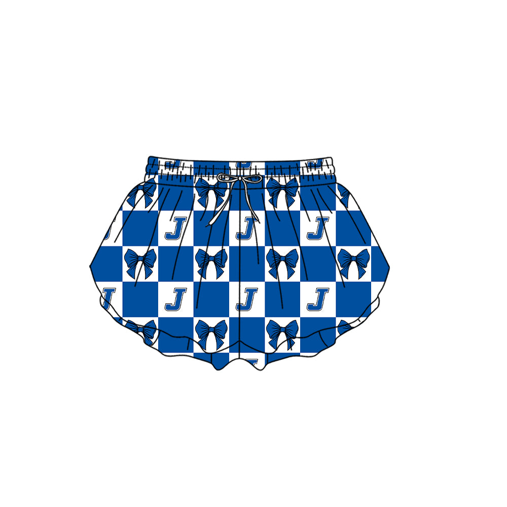 (Custom Design Preorder MOQ 5 Each Item) Teams Joaquin Rams Blue Plaid Print Kids Clothes Sibling & Family Matching Styles