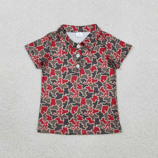 Sibling Baby Boys Sport Team Camo Short Sleeve Polo Shirt
