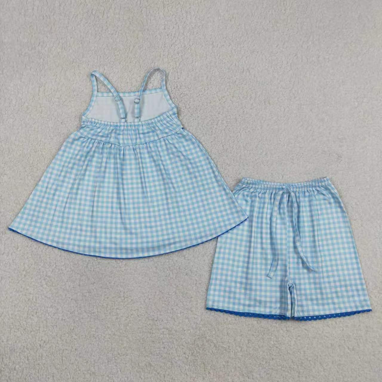 Sibling Baby Girls Strap Tunic Top with Shorts Outfit