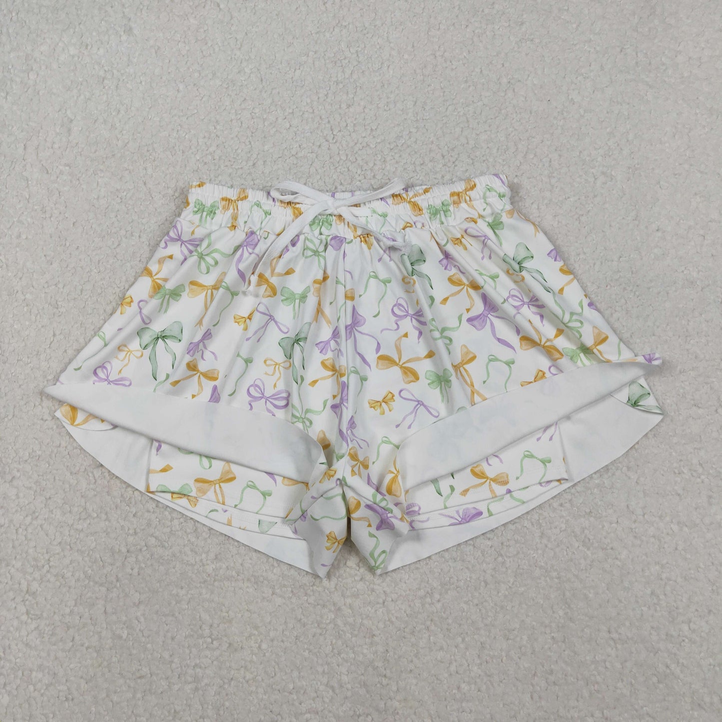 Mama and Me Mardigras Bows Yoga Active Shorts Bottoms