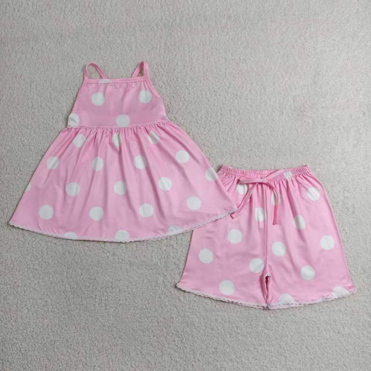 Sibling Baby Girls Strap Tunic Top with Shorts Outfit