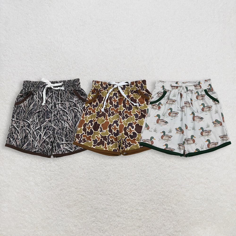 Sibling Baby Boys Southern Camo Ducks Hunting Pockets Shorts Bottom