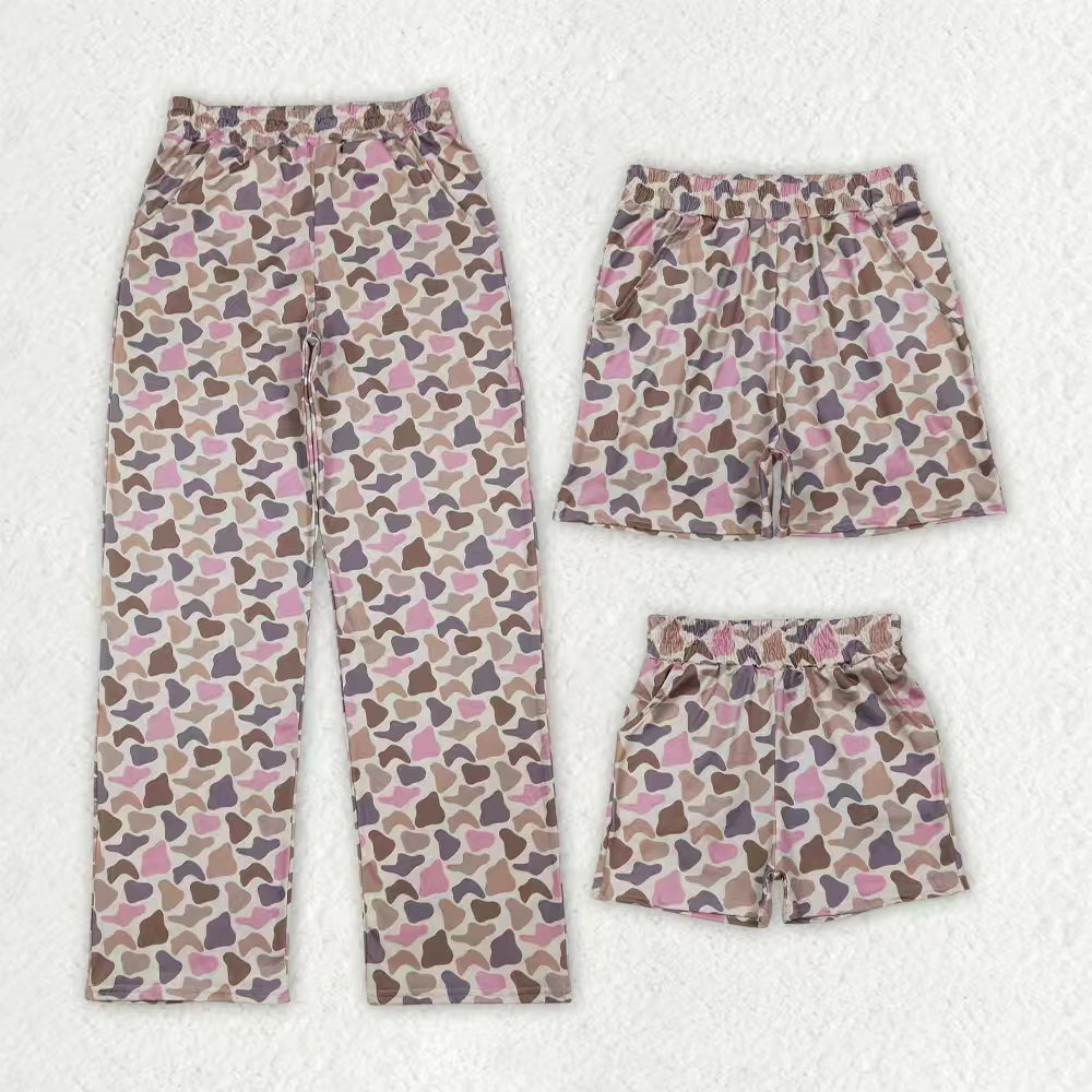 Mama and Me Southern Brown Pink Camo Shorts Bottoms