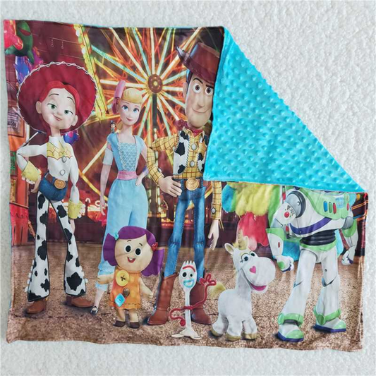 6 B11-21 Cartoon Toys Print Baby Blanket