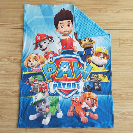 6 C9-14 Cartoon Dog Paw Print Baby Blanket