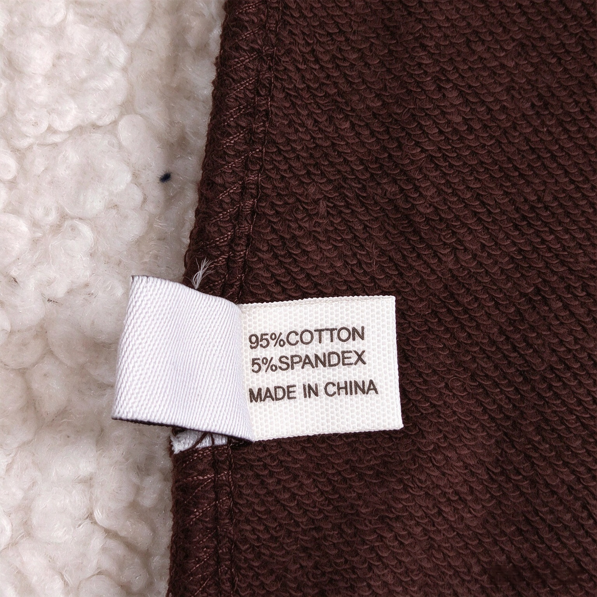 GT1766 Dark Brown Cotton Kids Long Sleeve Zipper Pullover Sweatshirt Top