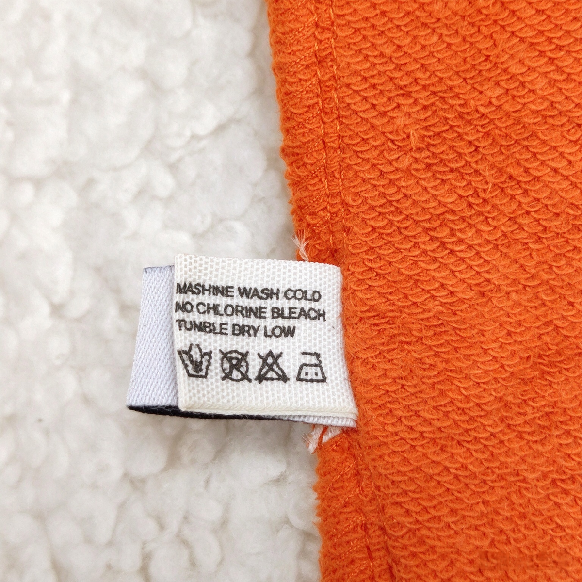 GT1765 Orange Cotton Kids Long Sleeve Zipper Pullover Sweatshirt Top