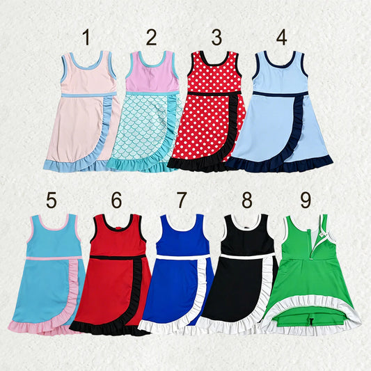 Sibling Baby Girls Sleeveless Yoga Active Short Knee Length Dresses