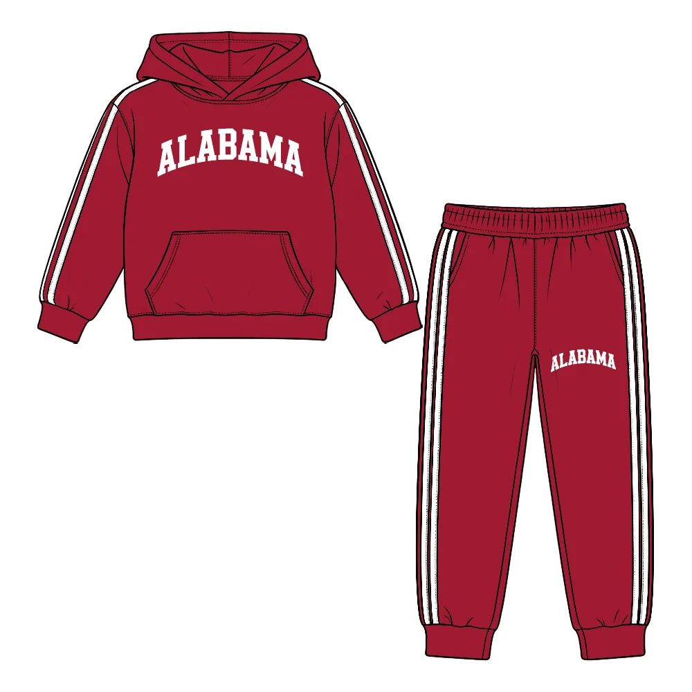 Preorder( 5  MOQ) Baby Girls Alabama Hoodie Top Jogger Pants Outfit
