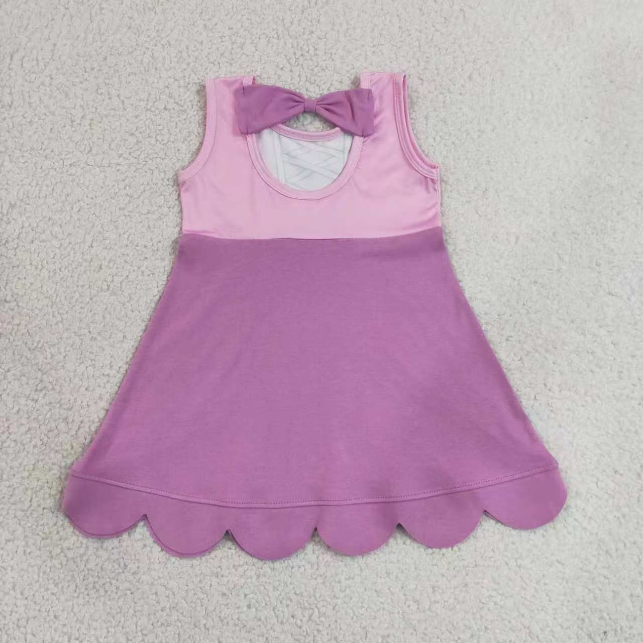 Sibling Toddler Girls Princess Character Sleeveless Dress Scalloped Hem