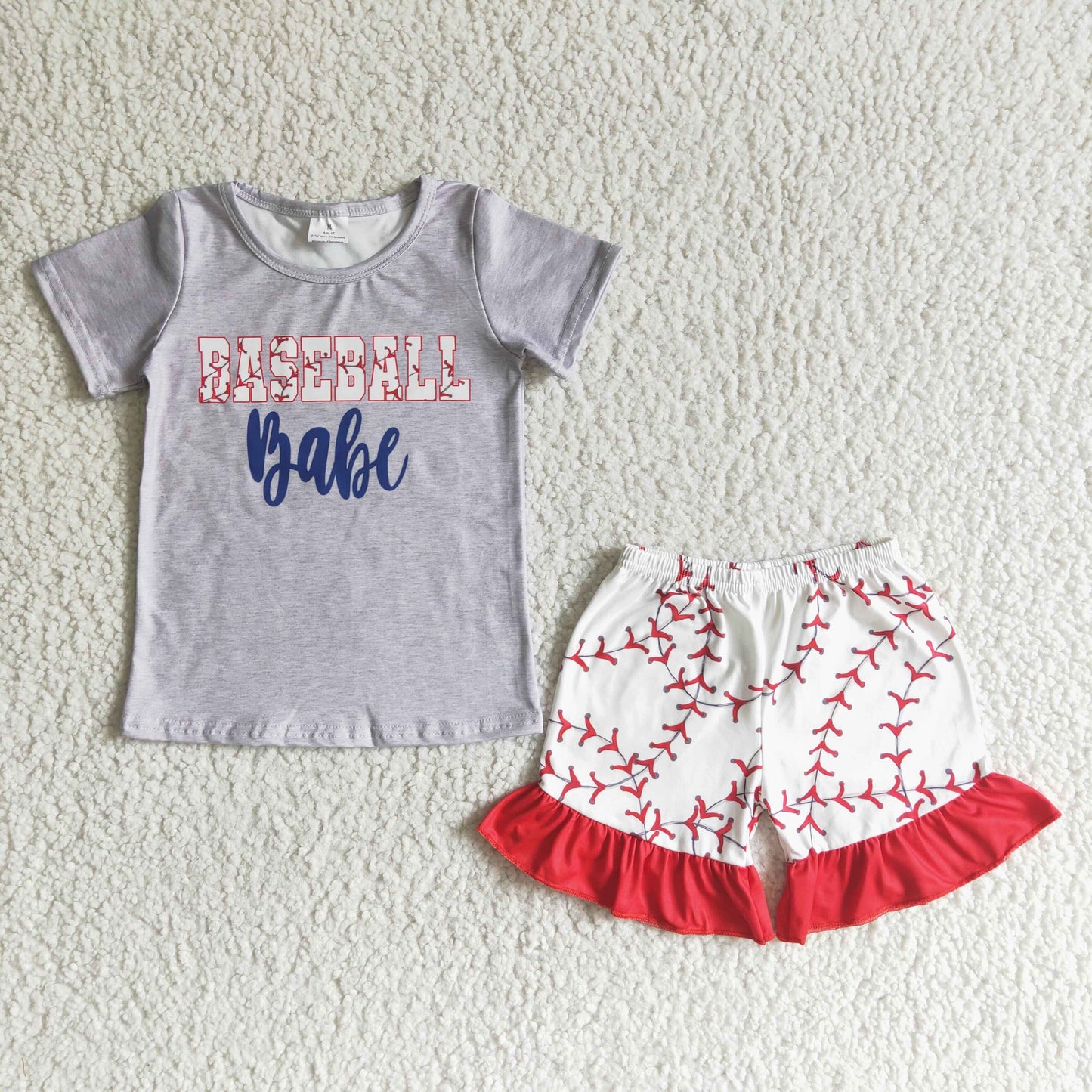(Promotion)Short sleeve ruffles shorts summer outfits  GSSO0018