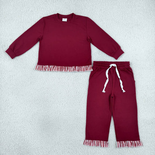 GLP3829 Marnoon Long Sleeve Top Ruffle Pants Girls Fall Clothes Set