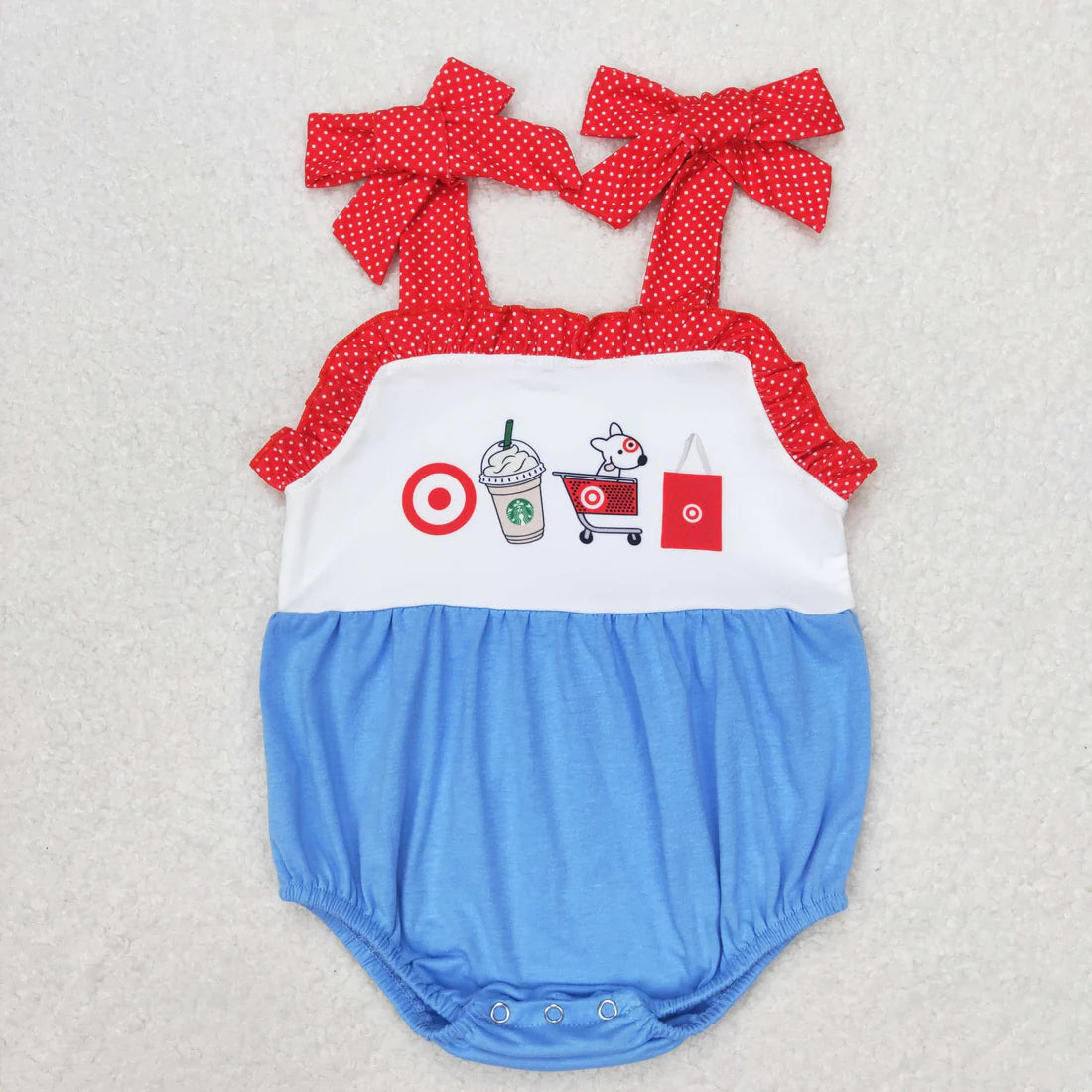 Baby Girls Boys Coffee Cart Summer Sibling Rompers Clothes Set