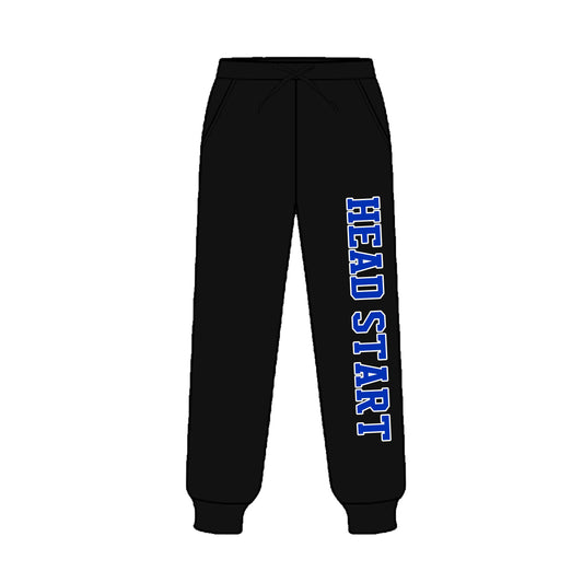 (Custom Design Preorder MOQ 5) Teams Mules Black Print Kids & Adult Bottom Joggers Pants