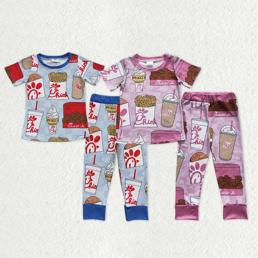Sibling Baby Boys  Chip Chciken Top Pants Pajama Set
