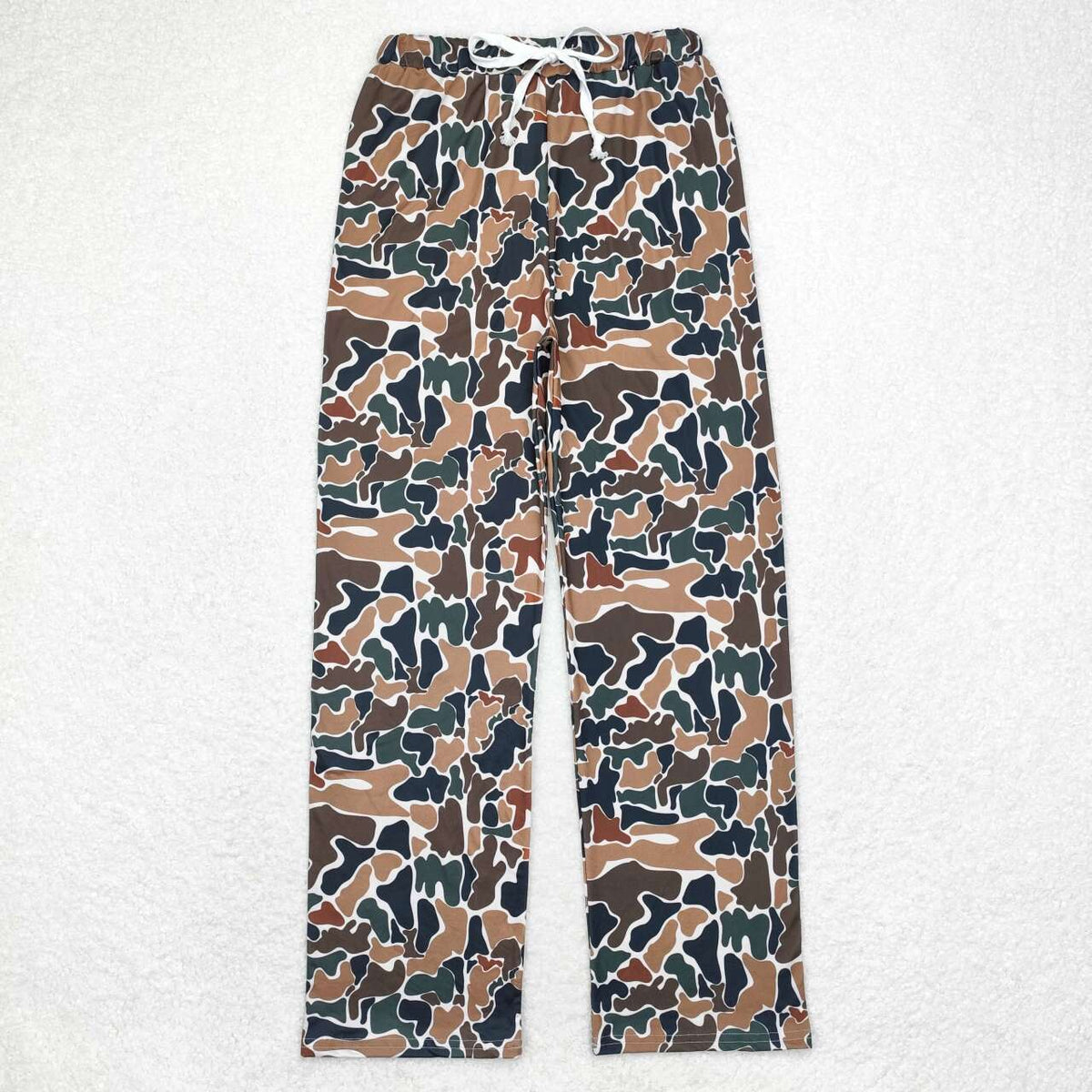 Brown Camo Print Family Buttons Pajamas Styles