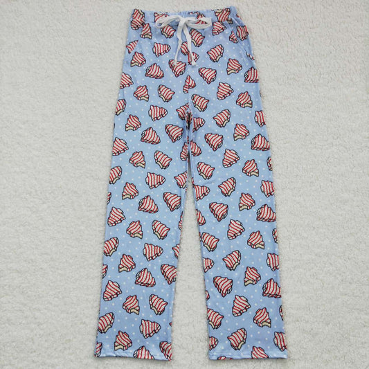 Debbie Cake Blue & Pink Print Family Christmas Pajamas Styles