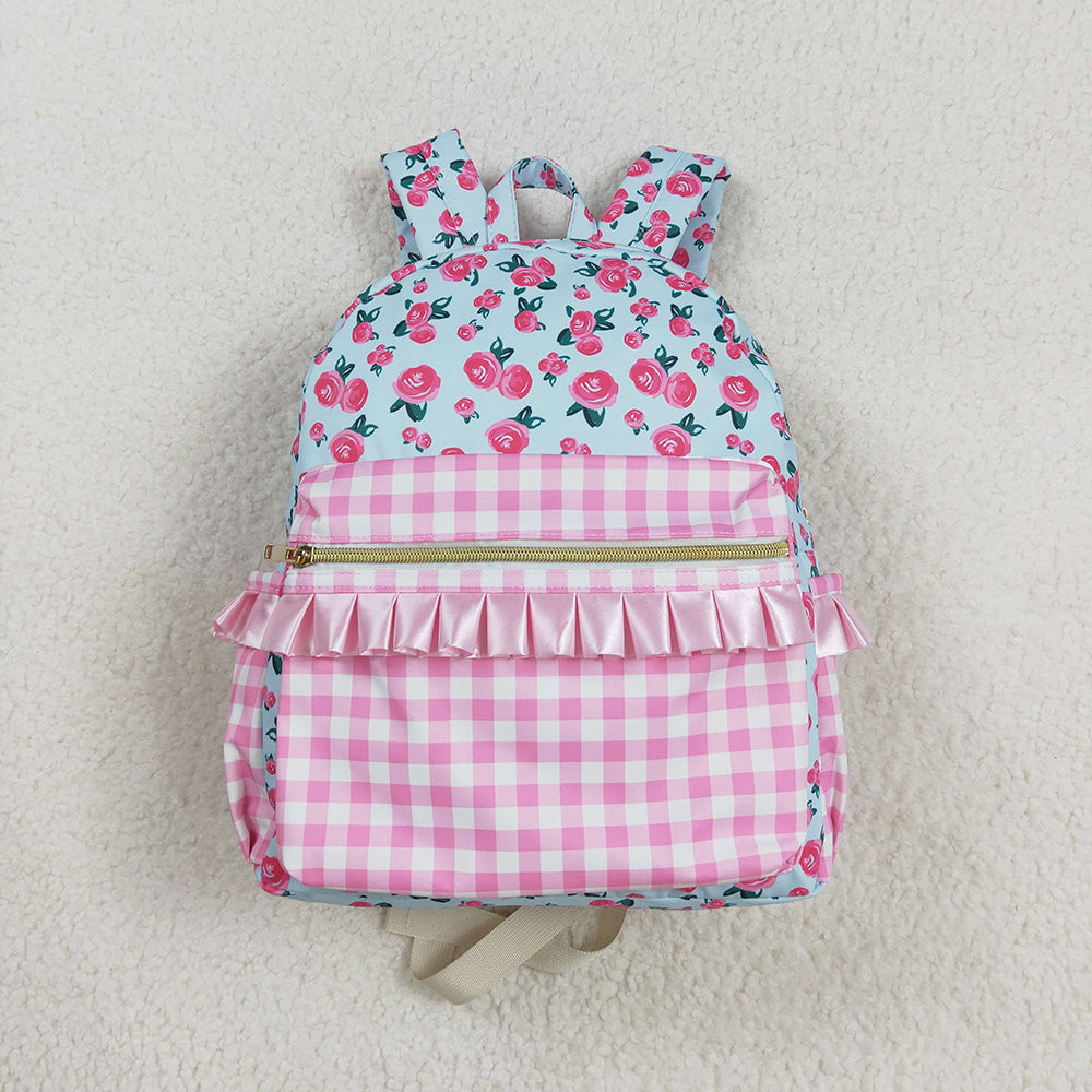 Sibling Baby Girls Floral Print Ruffle Back Bags