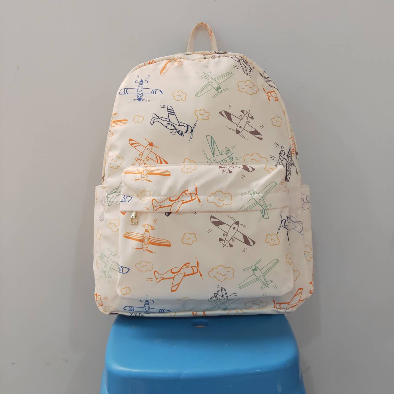 BA0220 Baby Kids Girls Airplane Backpack Zip Back Bags