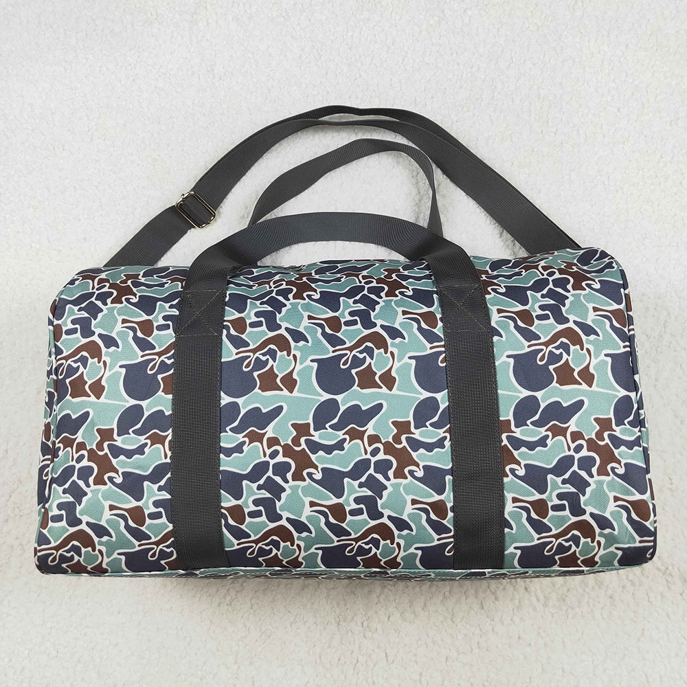 Young Adult Bright Green Camo Tree Branches Gym Bags