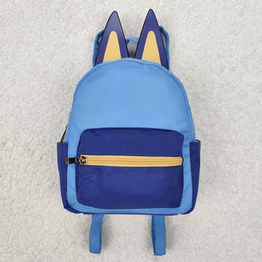 Two Colors Sibling Baby Kids Blue Orange Dogs Backpacks Bags