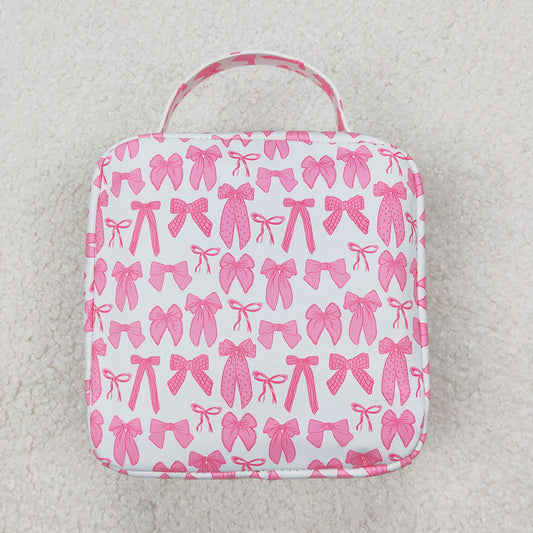 Baby Girls Pink Bows Lunch Dinner Picnic Box Bags