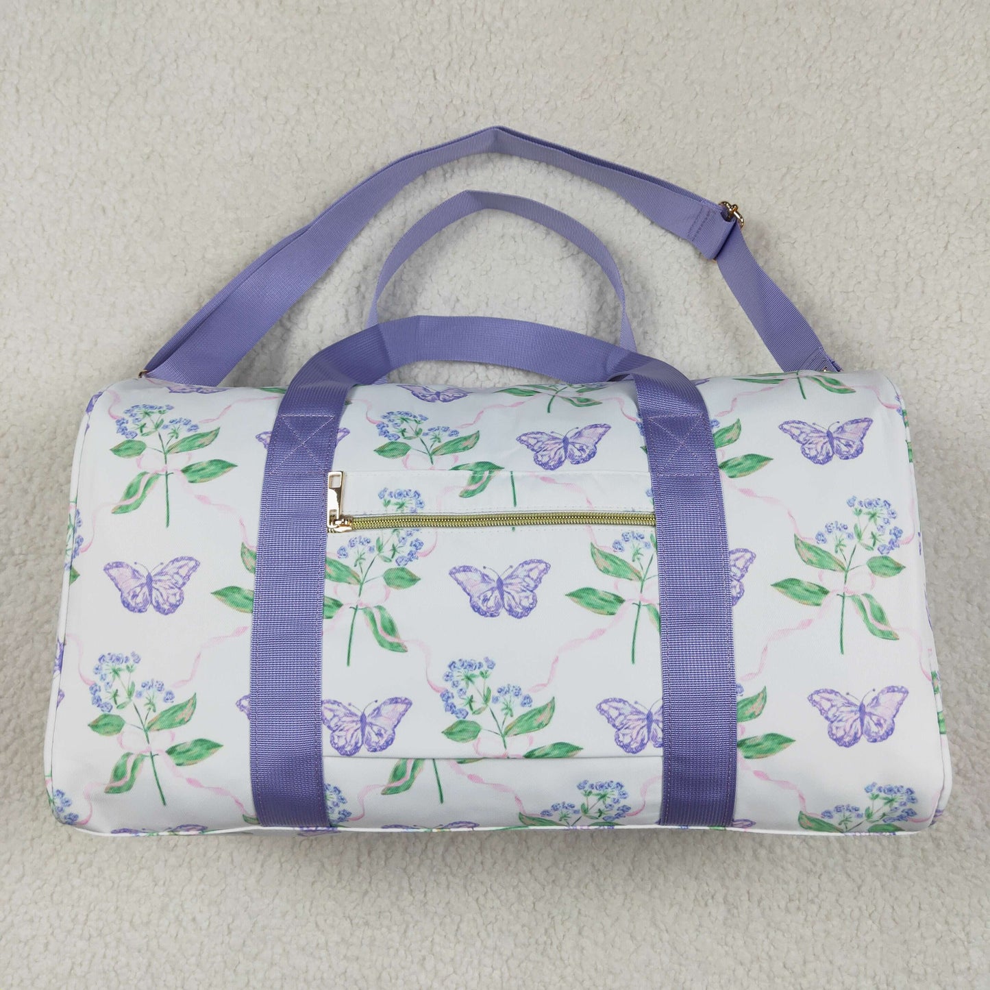 Sibling Ruffle Floral Print Gym Duffle Bags