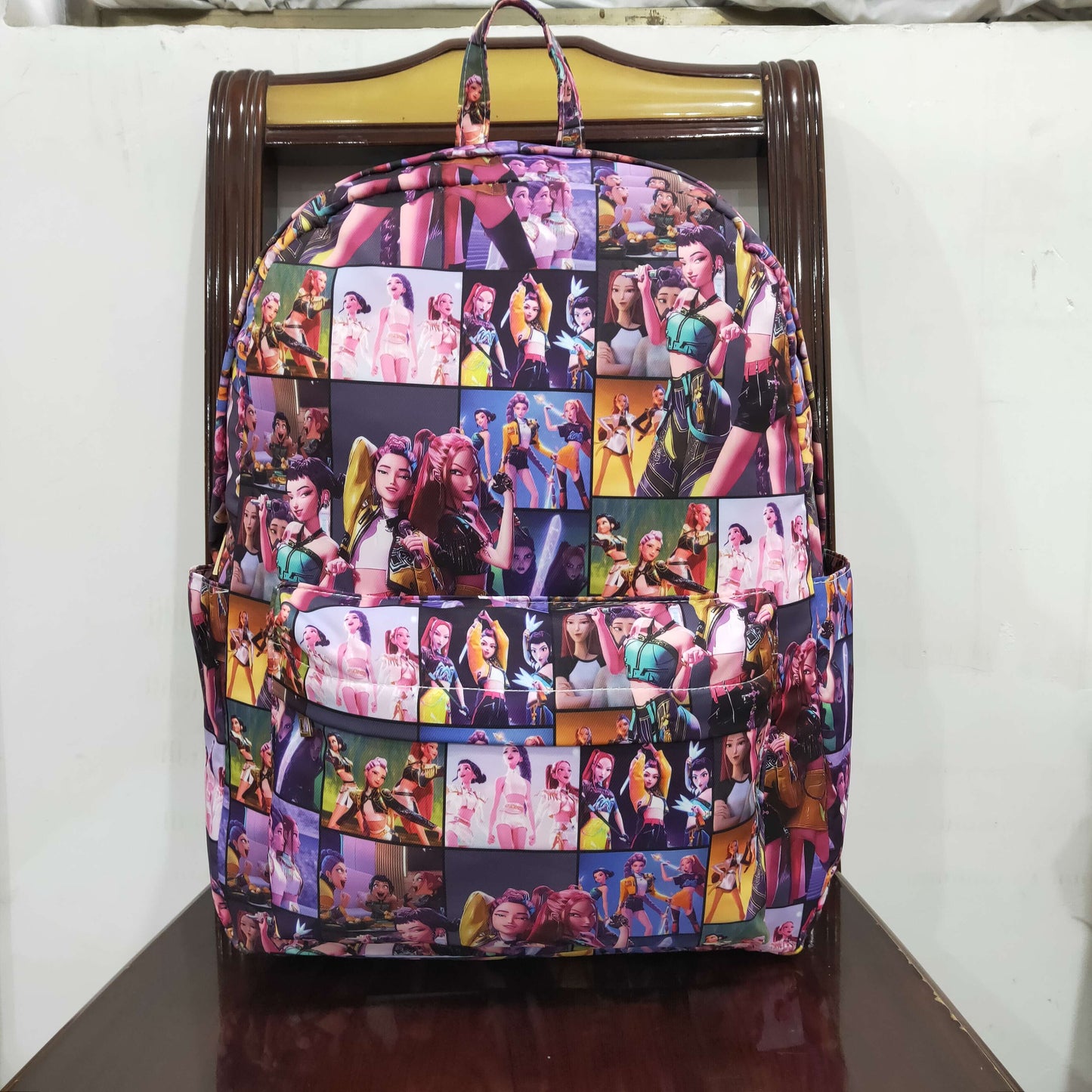 Sibling Baby Girls Cartoon Demon Hunter School Back Bags