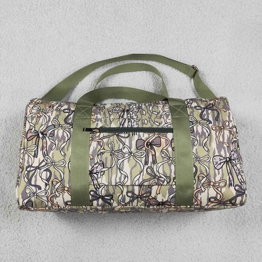 BA0392 Camo Bows Print Girls Gym Bag