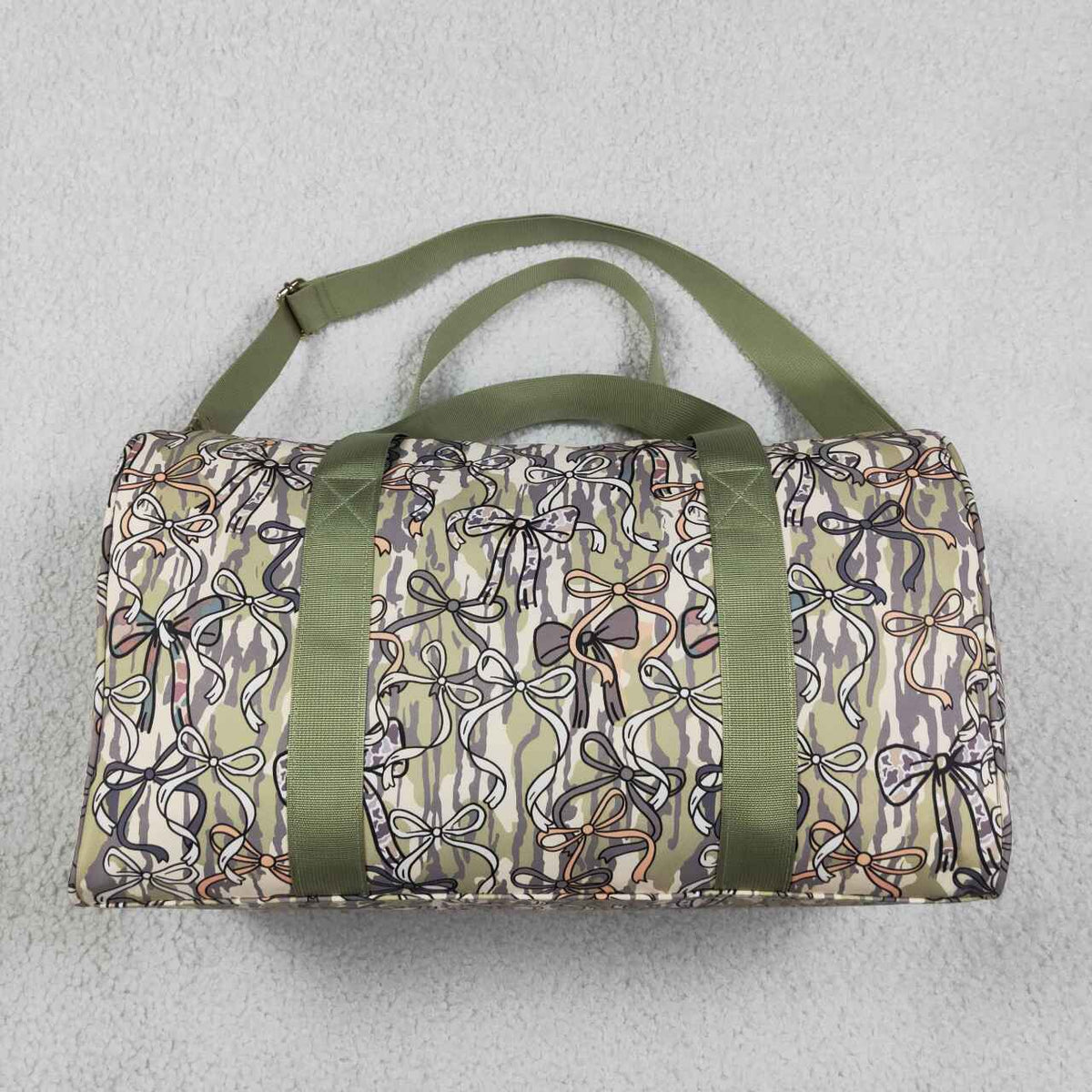 BA0392 Camo Bows Print Girls Gym Bag