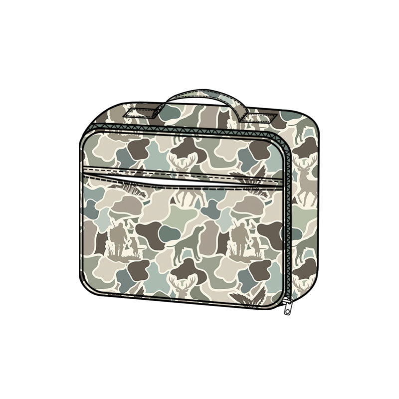 9.24 BA0448 Preorder Hunting Camo Print Kids Lunch Box