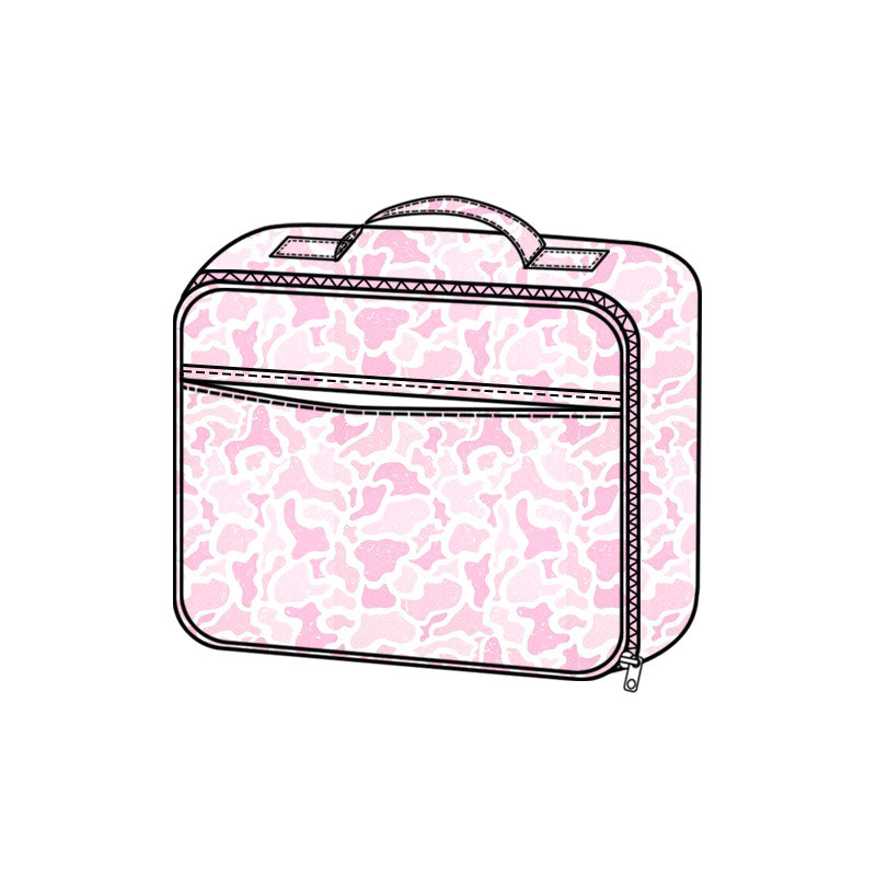 9.24 BA0450 Preorder Pink Camo Print Girls Lunch Box