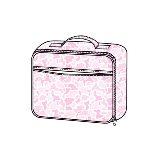 9.24 BA0450 Preorder Pink Camo Print Girls Lunch Box
