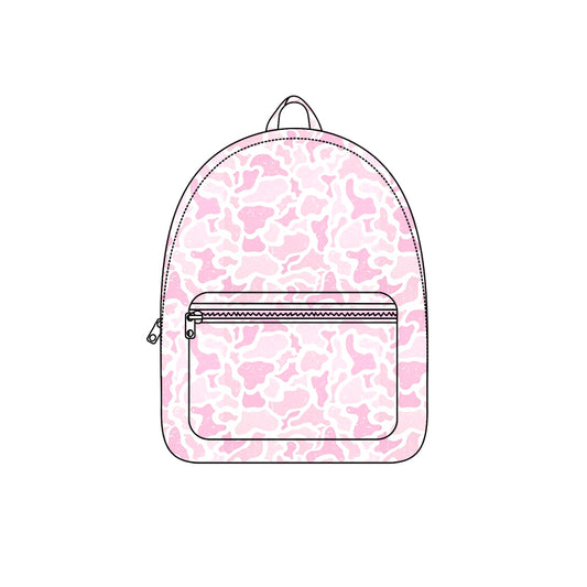 9.24 BA0456 Preorder Pink Camo Print Girls Backpack Bags