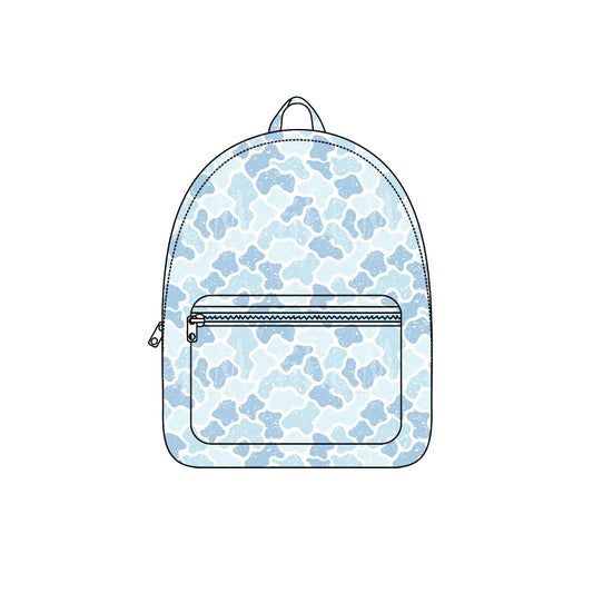 9.24 BA0457 Preorder Blue Camo Print Boys Backpack Bags