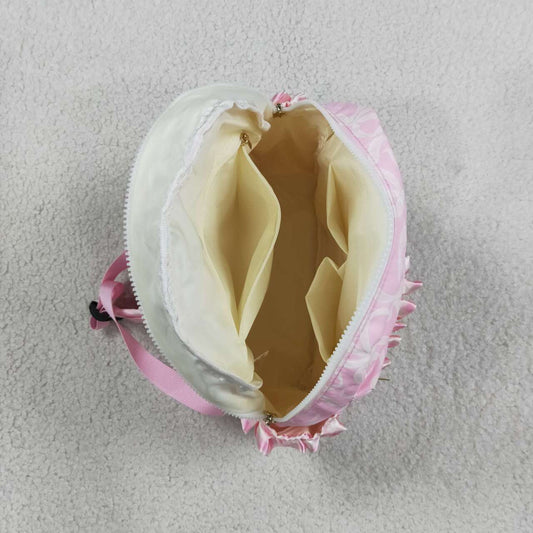 BA0459 Baby Girls Pink Bows Ruffle Backpacks Bags