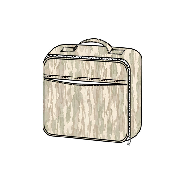 10.15 BA0461 Preorder Khaki Camo Print Kids Lunch Box
