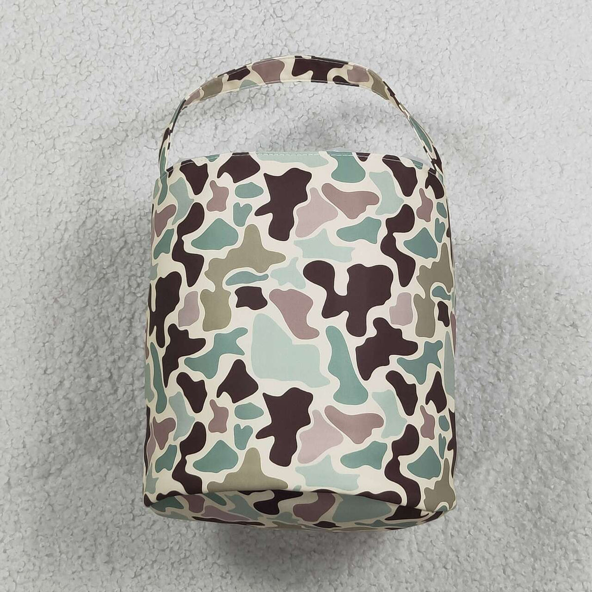 BA0465 Embroidery Rabbits Baby Kids Southern Camo Easter Bucket Bag