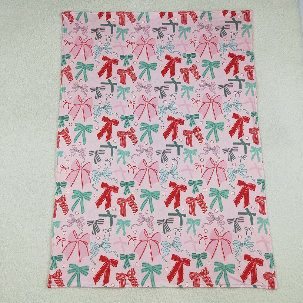 Pink Red Green Bows Print Family Christmas Styles