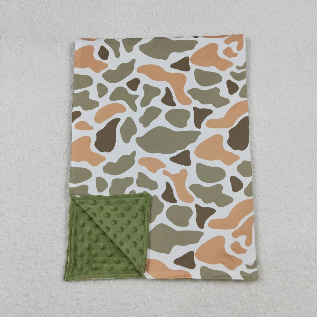 Sibling Baby Boys Hunting  Oragne Green Camo Pajama Set Zipper Romper Hoodie Top