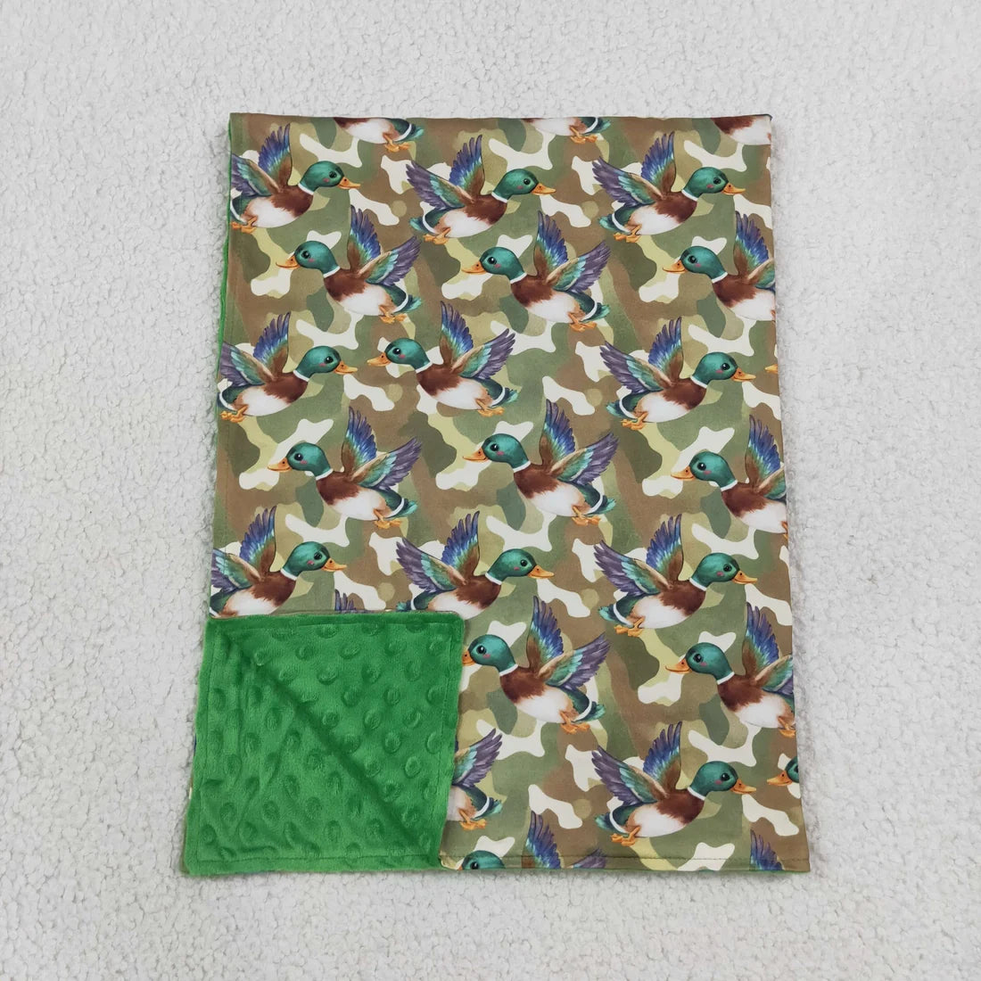 Sibling Baby Boys Hunting Camo Duck Pajama Set Zipper Romper Blanket
