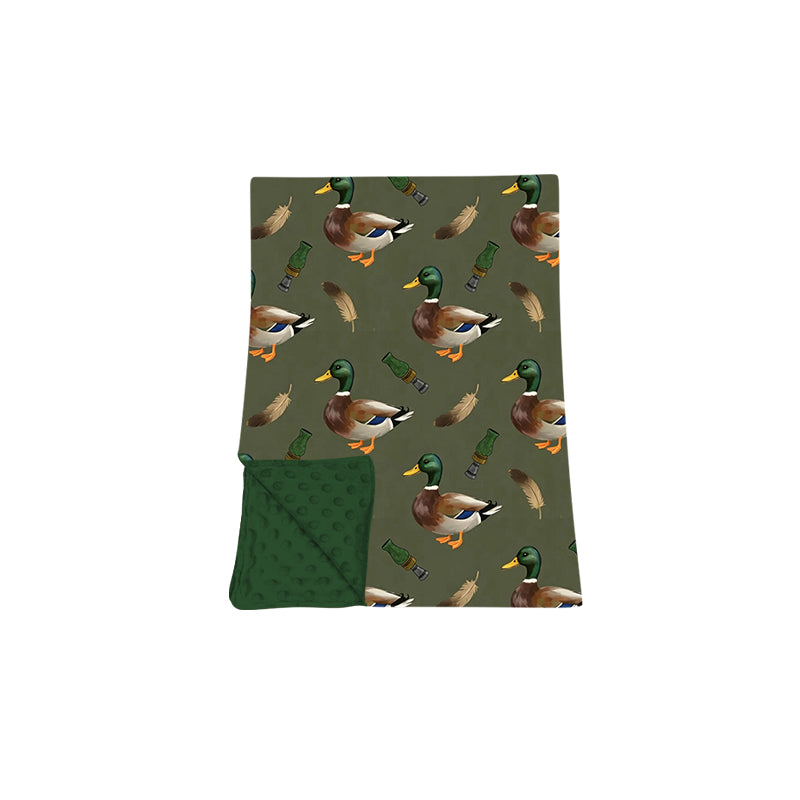 8.7 BL0287 Preorder Duck Call Print Baby Boys Blanket