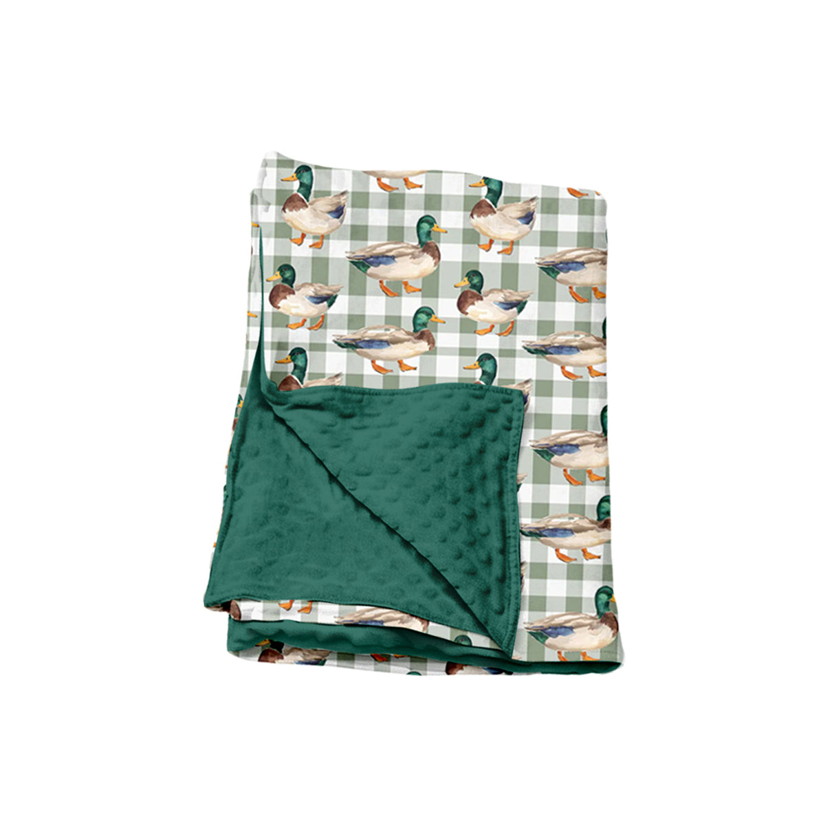 8.26 BL0300  Preorder Baby Boys Mallard Duck Green Blanket