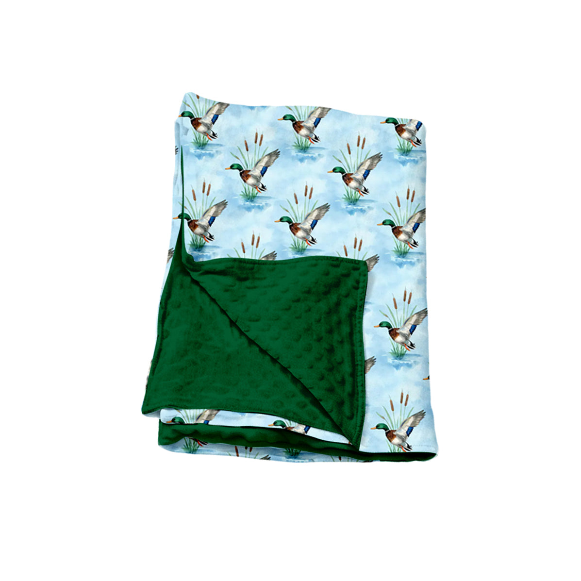 8.26 BL0301  Preorder Baby Boys Mallard Duck Blue Blanket